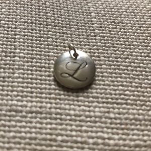 Tiffany & Co Letter “L” Sterling Silver Disc Charm